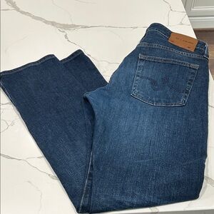 AG Adriano Goldschmied Dark Blue Straight Jeans